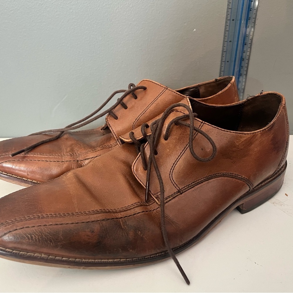 Florsheim  Oxford Dress Shoes Men's Size 10 , Brown Leather - Picture 2 of 7